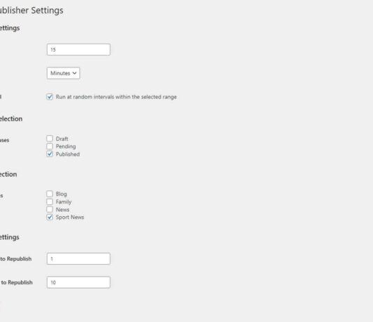 Auto Republisher Wordpress Plugin
